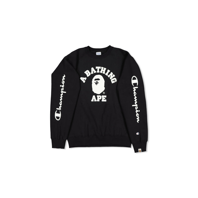 bape x champion college crewneck