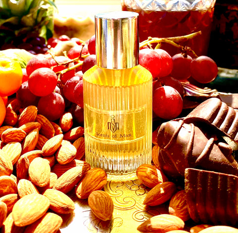 Godred perfume with chocolate, almonds and rich fruit.