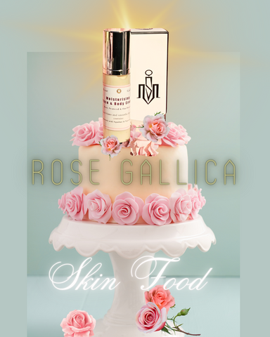 Rose gallica and cake