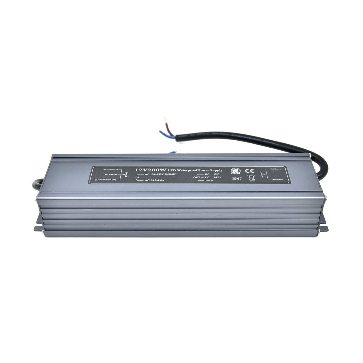 LED-Netzteil CV & CC 12V DC 150W 6.5-12.5A IP67