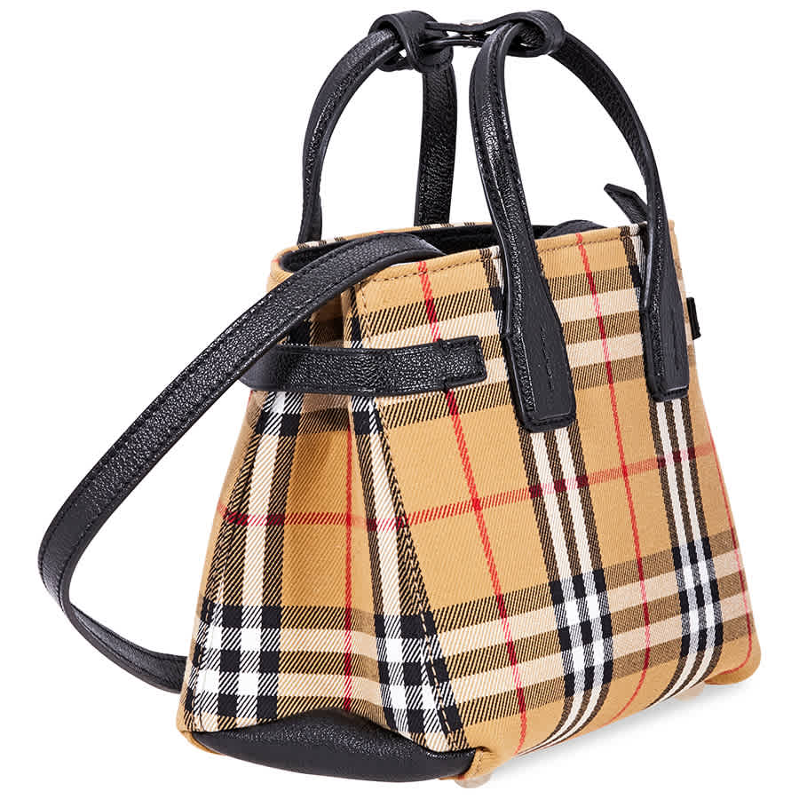 Burberry Baby Banner Vintage Check Crossbody Bag- Black – Watchsavings.com