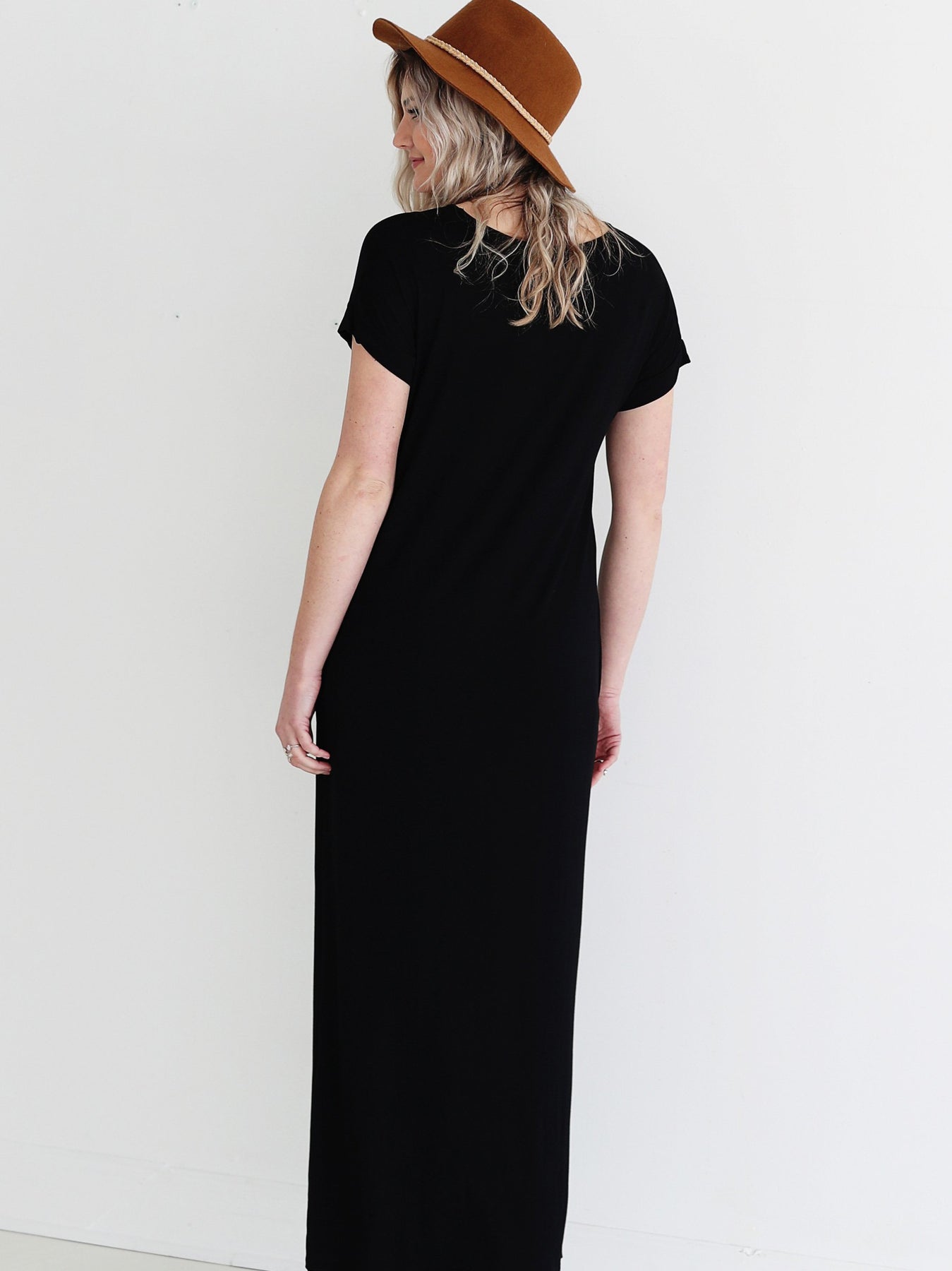 straight cut maxi dress