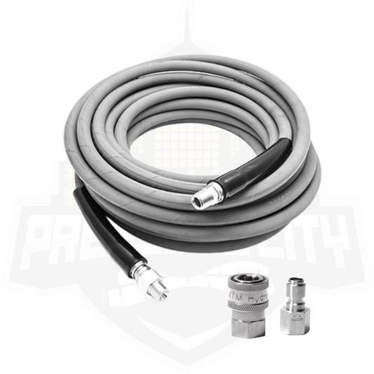 3/8 50' Non-marking gray hose (2 wire) 6000 PSI – Pressure City
