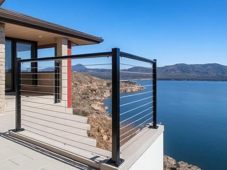 Cost to Install a Cable Railing System black