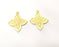 2 Gold Charms Gold Plated Charms  (37x32mm)  G17606