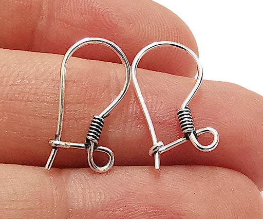 Buy Ear wires online : Sterling silver 925 irregular hook earrings with  open jump ring - Com-forsa S.L.