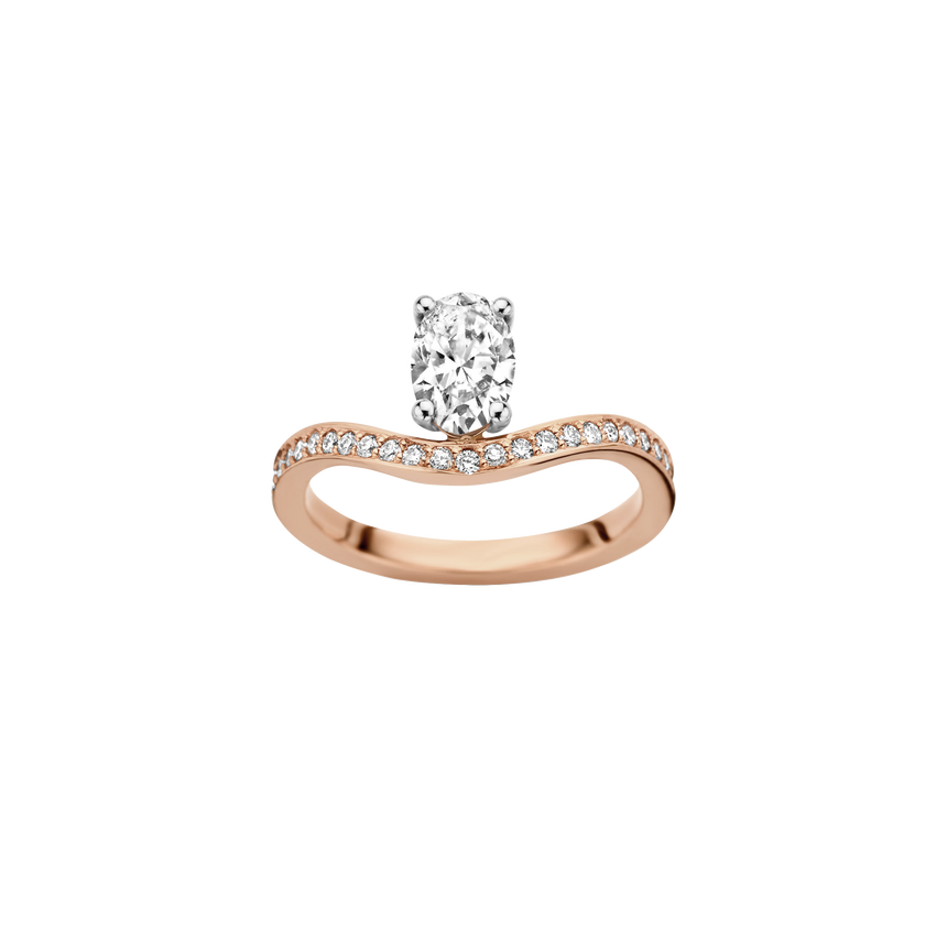 Helena Ring 0.7ct Oval Rose Gold
