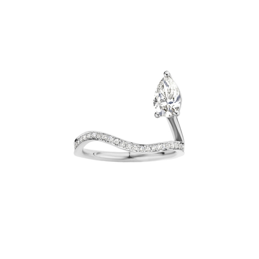 Serena Ring 0.61ct Pear White Gold