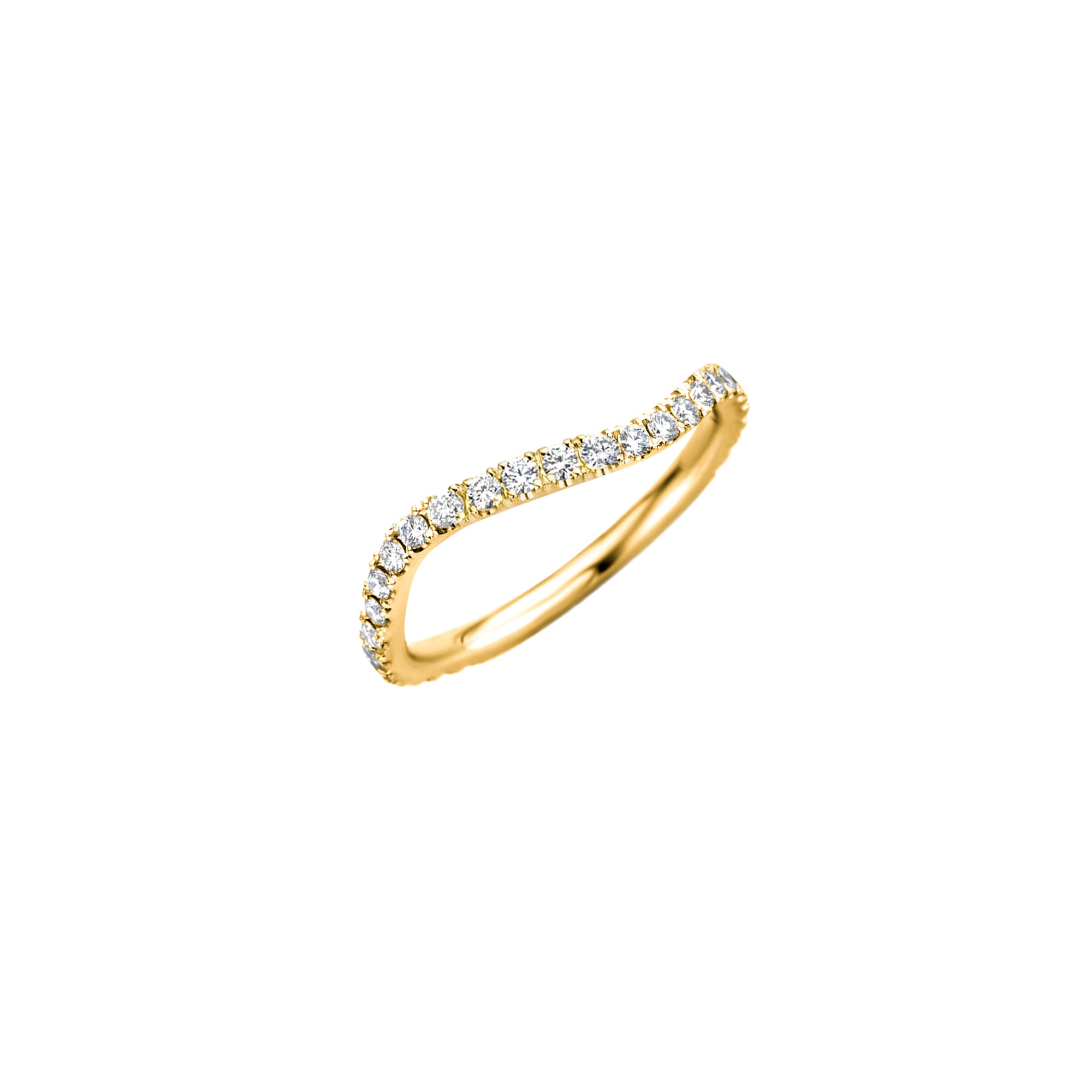 Flow Pavé Wedding Band