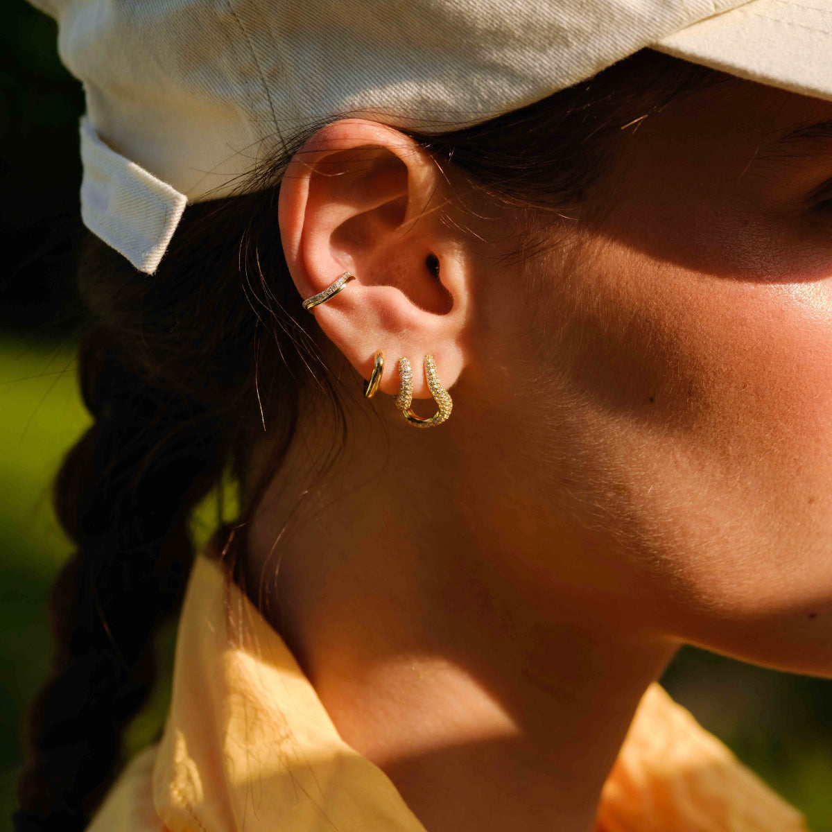 Wavy Hoop Earring