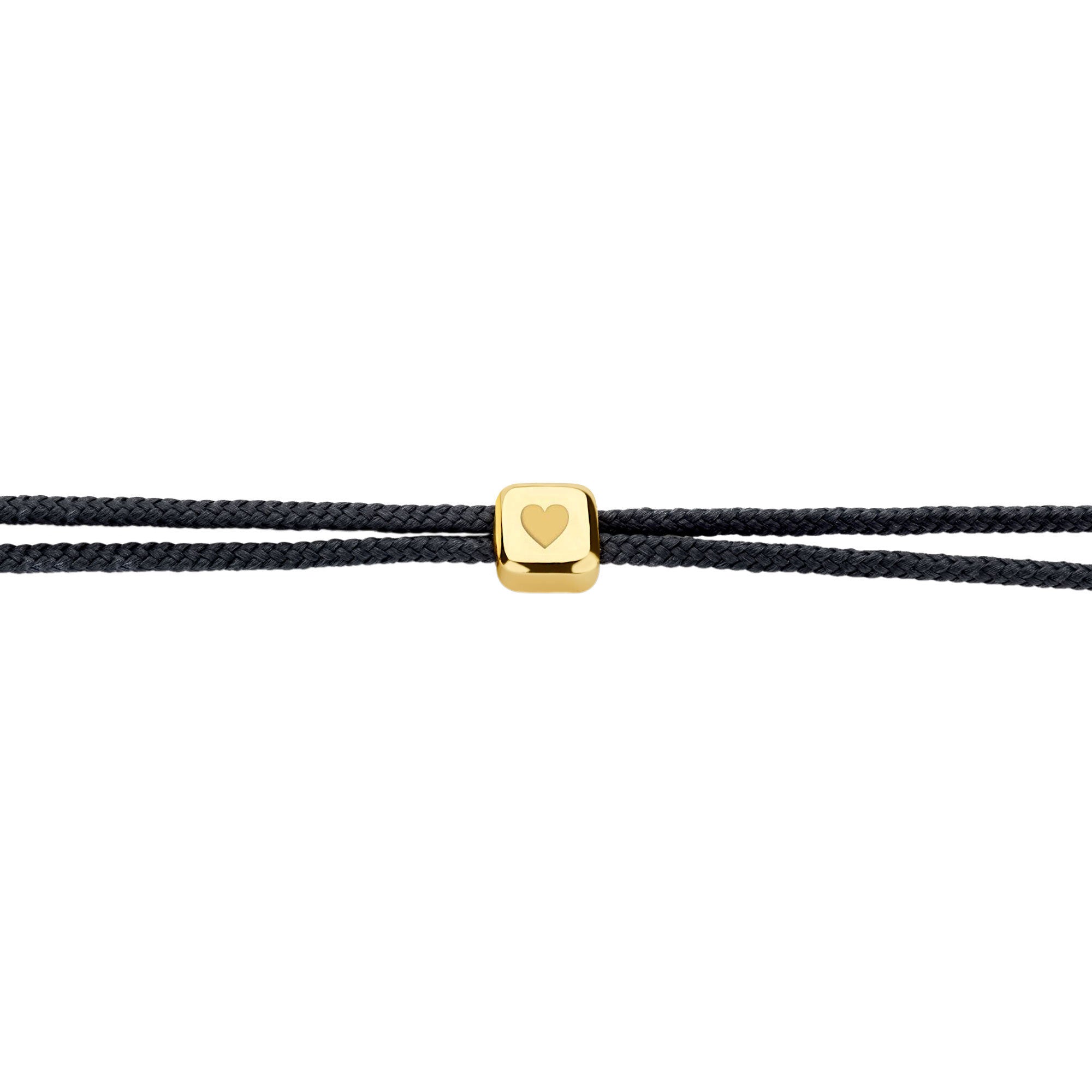 Engraved Bar Cord Bracelet For Men in 18K Gold Plating - MYKA