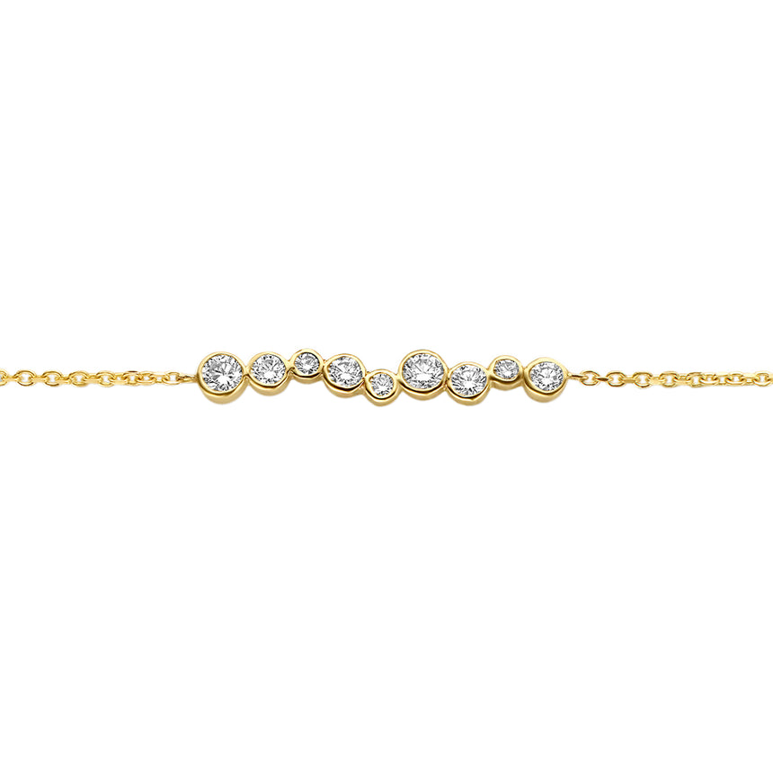 Yellow Gold Tennis Bracelet | Diamonds Bracelet | Nir Oliva Jewelry