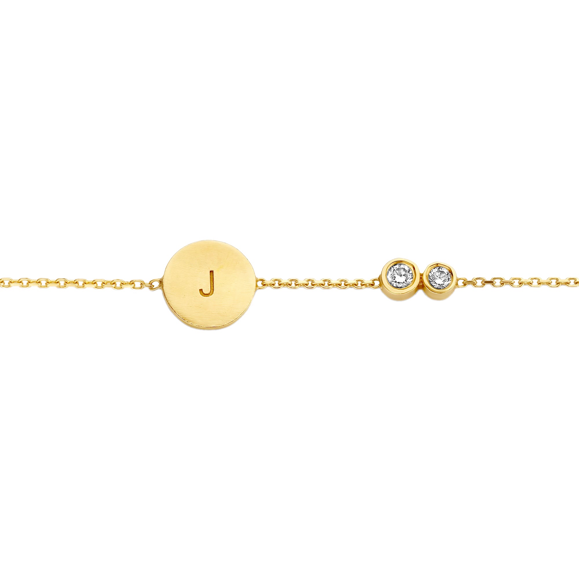 Custom Lab Diamond and 18K Gold Memory Bracelet