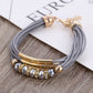 Free Shipping Fashion Multilayer Charm Bracelet Exaggerated Gold Chain Bracelet Femme High Quality Of Handwoven Rope Jewelry