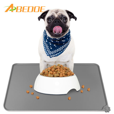 Abedoe Silicone Pet Food Pad Dog Feeding Mat Waterproof Rubber