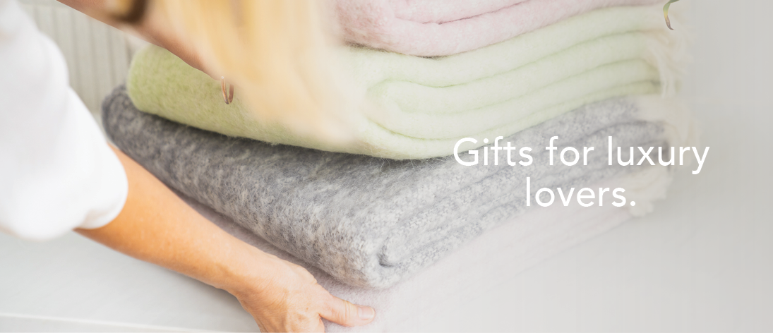 Pure merino wool and alpaca throws and blankets make a luxurious gift.