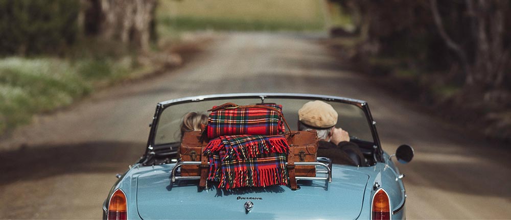 Our picnic rugs make the perfect travel accessory.