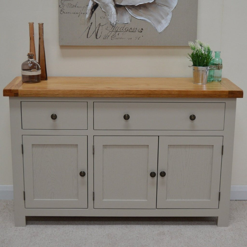 Swainswick Painted Large Oak Sideboard Storage Dresser Sartra