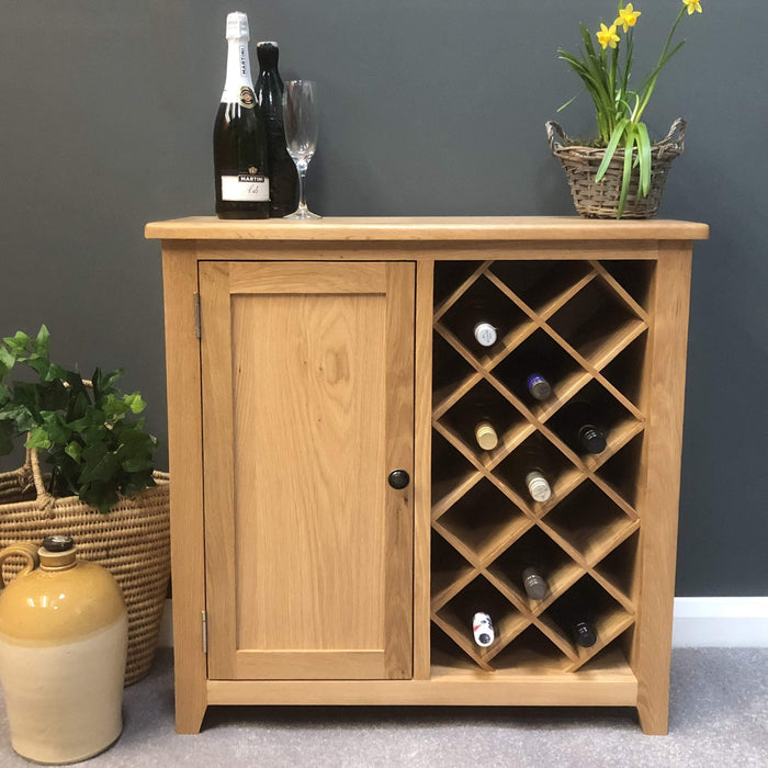 Grange Oak Wine Rack Cabinet Sartra Sartra Furnishings