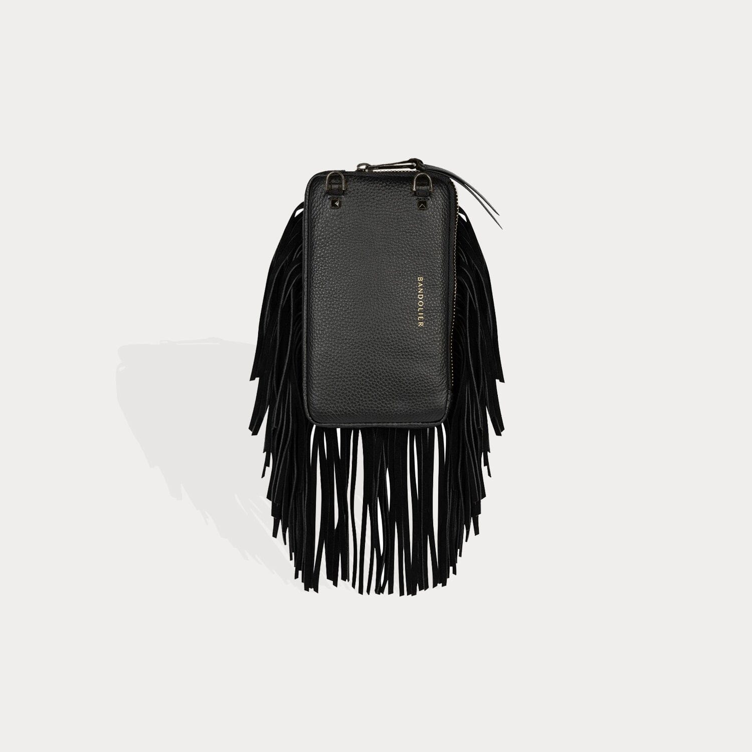 Black 2025 fringe clutch