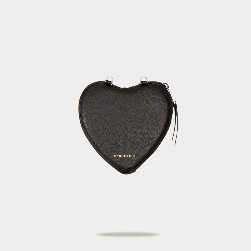 Expanded Heart Pebble Leather Pouch - Black/Gold – Bandolier