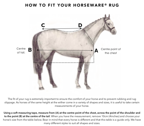 Horse Rug Sizing Guide – amacronequine-nz