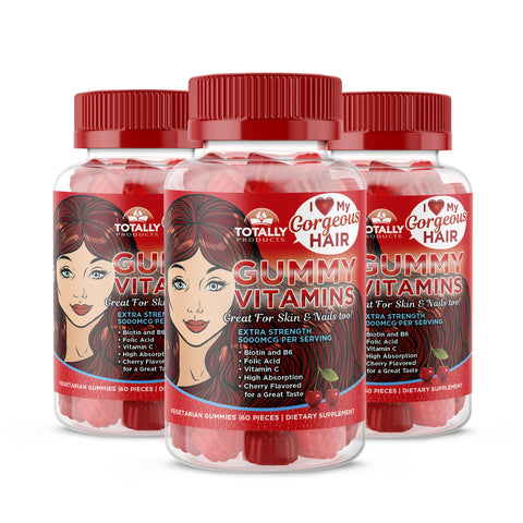 TotallyProducts Gorgeous Hair Gummy Vitamins with Bioti...