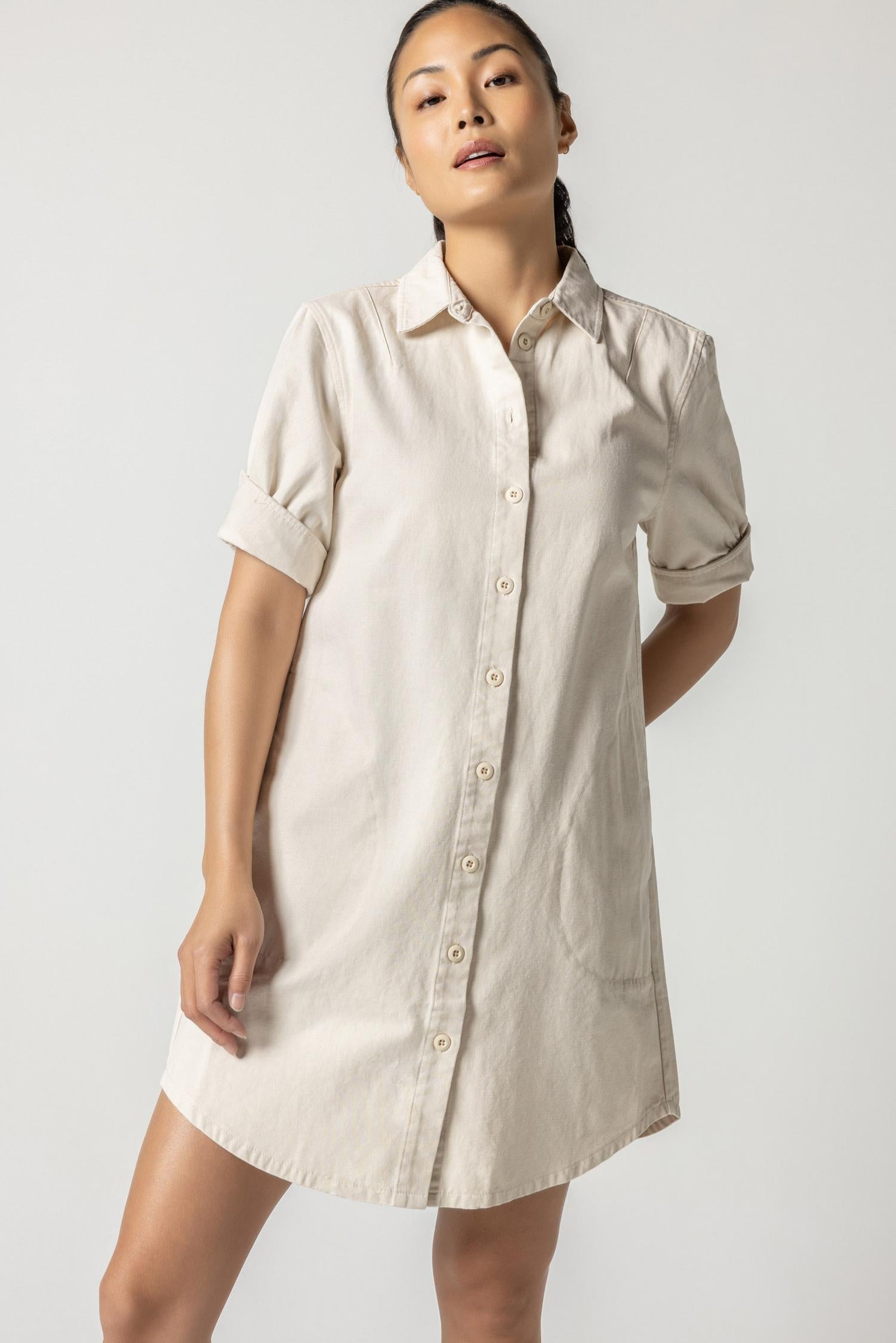 Buy White Cotton Blend Embellished Tape Spread Pleated Sleeve Shirt Dress  For Women by Krati Jain Online at Aza Fashions.