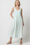 Scoop Neck Pocketed Spring Maxi Dress