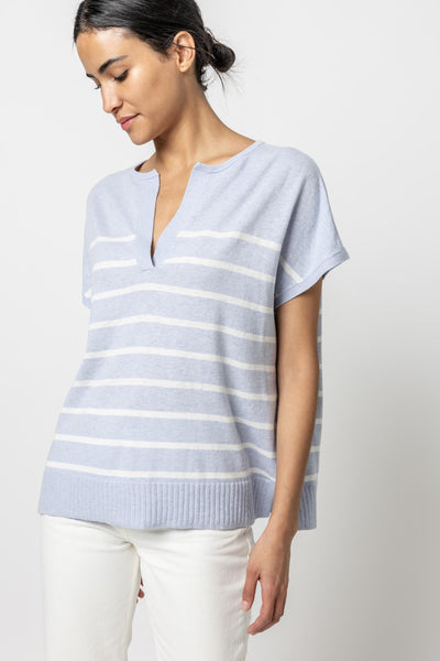 Petite Sweater Striped Print Tunic