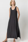 Sleeveless Tank Colorblocking Jersey Maxi Dress