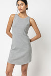 High-Neck Fitted Ribbed Above the Knee Knit Dress