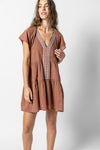 Tiered Summer Flutter Sleeves Above the Knee Dress