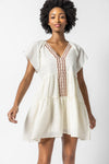 Flutter Sleeves Summer Tiered Above the Knee Dress