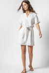 Cotton Summer Belted Elasticized Waistline Dress