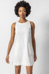 Shift Cotton Above the Knee High-Neck Dress