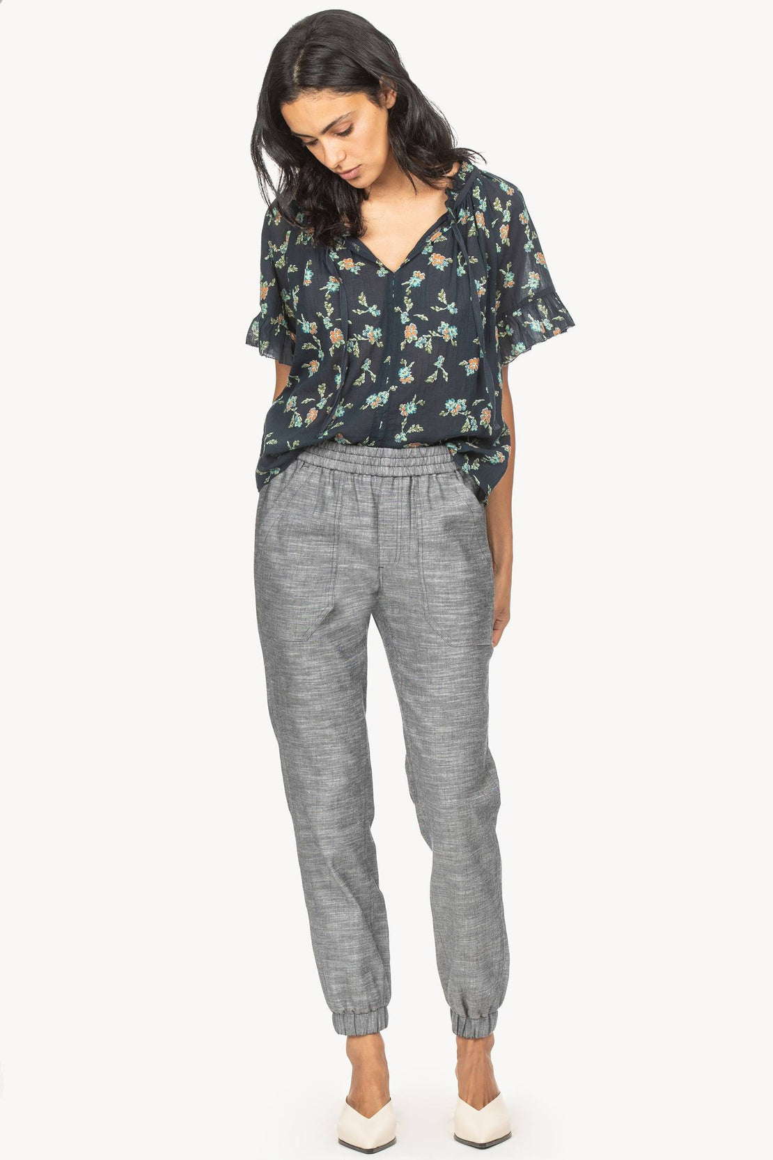 womens chambray joggers