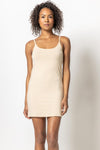 Knit Semi Sheer Fitted Sheer Stretchy Slip Dress