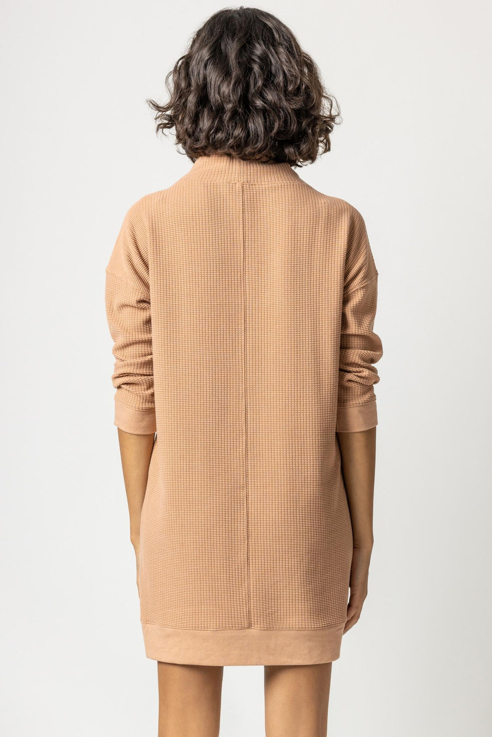 3/4 Sleeve Mock Neck Dress