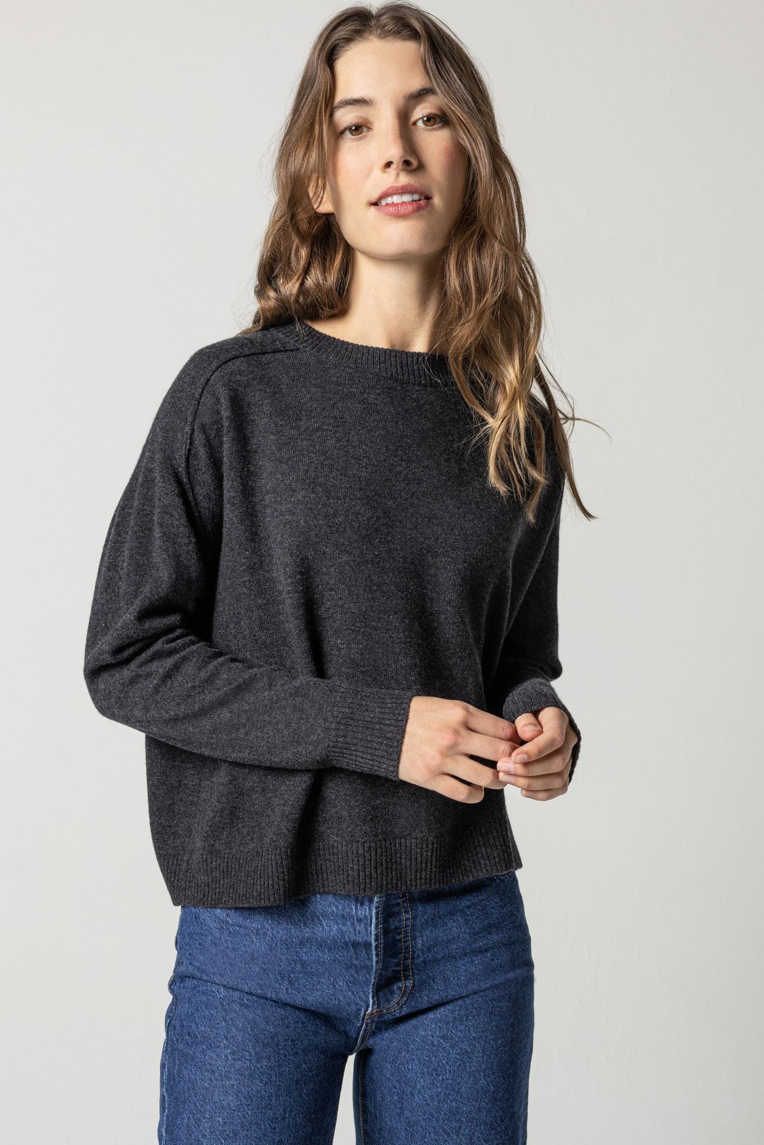 Luxe Knit Half-Zip Pullover in Navy - FINAL SALE