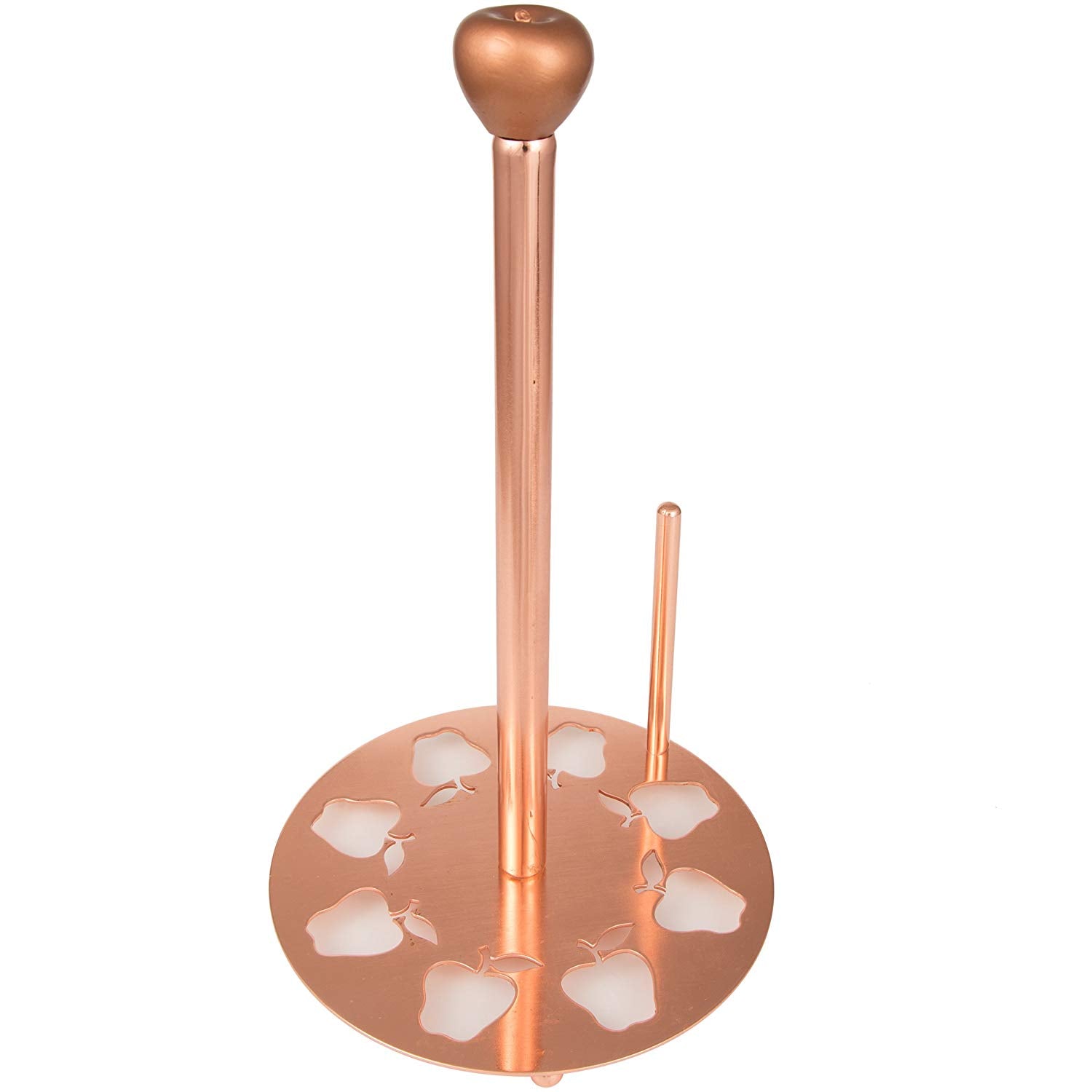 Creative Home Heavy Duty Metal Paper Towel Holder Kitchen Towel Stand for  Kitchen Countertop Dining Table, 4.8 Diam. x 11.8 H, Copper Plated