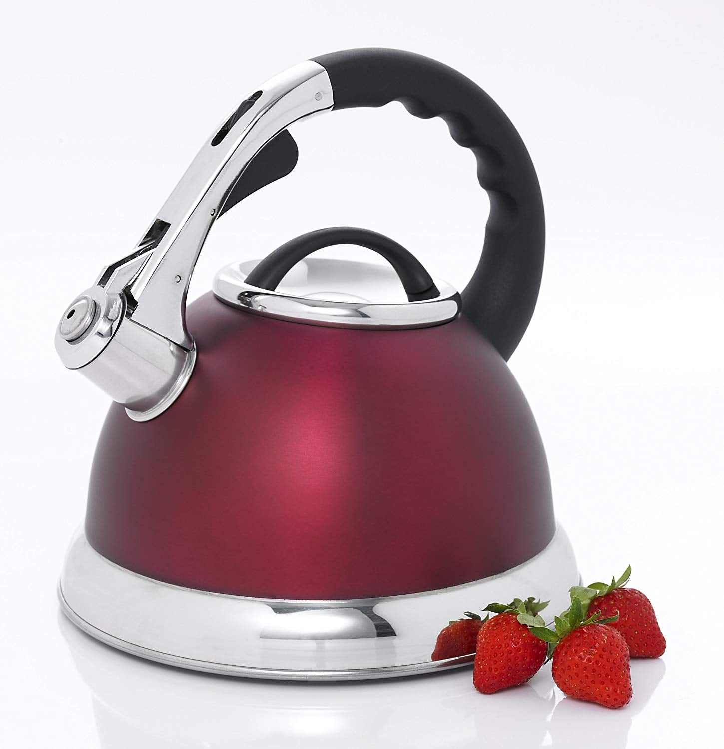 Red Whistling Tea Kettle by Home-Style Kitchen - Walter Drake