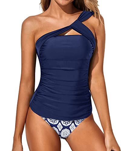  2024 Women's Ruched Halter Pull-On Two Piece Swimsuits