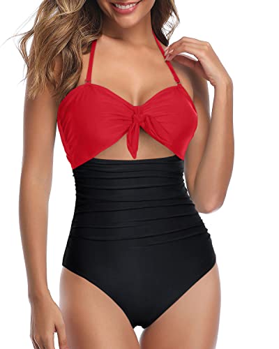 One Piece Swimsuit/black Wrap Around One Piece High Waisted