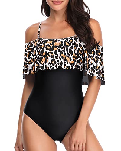 One Piece Bathing Suits Sexy Vintage Bikini Tummy Control Flounce