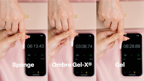 time comparison of Ombre Gel-X against other ombre methods