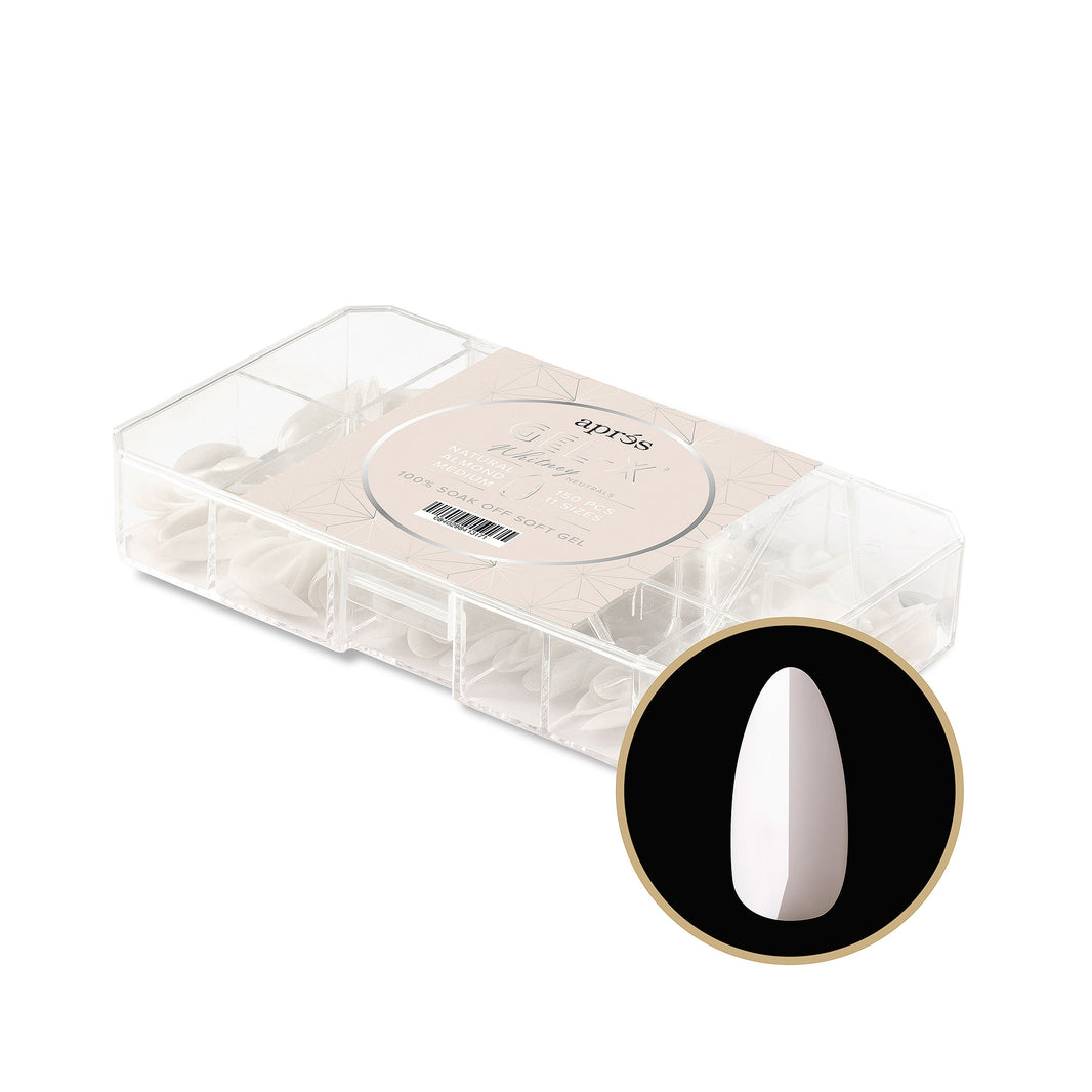 Neutrals Gel-X® Imani Natural Almond Medium Box of Tips - 11 Sizes (150pcs)