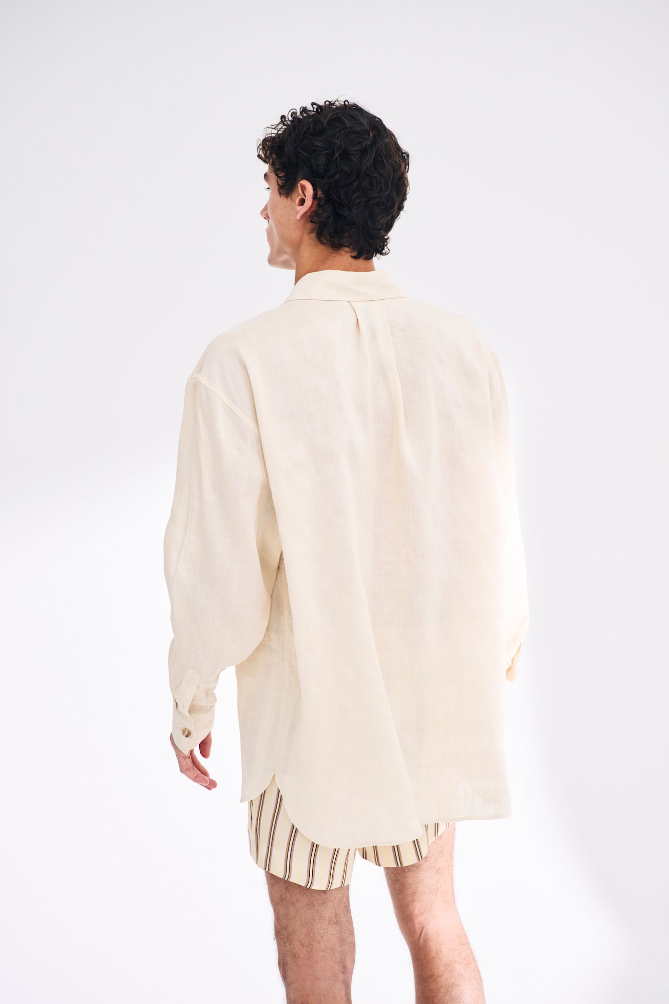 Pocket Oversized Roll Sleeve Shirt