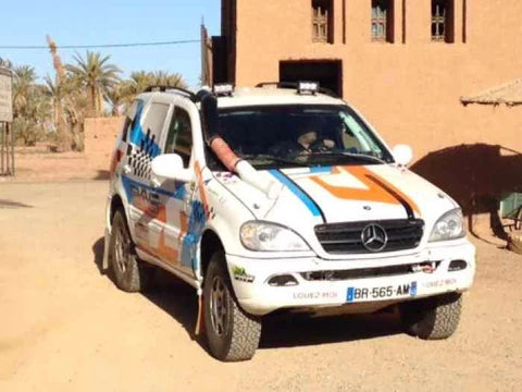 Mercedes ML de Johnny Hallyday au rallye du Maroc