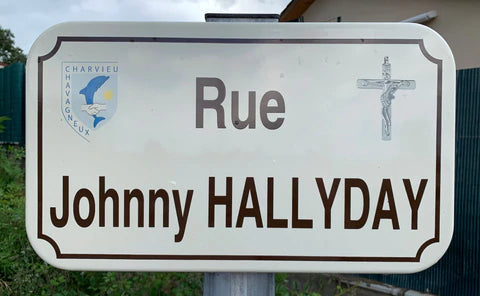 Rue Johnny Hallyday à Charvieu-Chavagneux en Isère